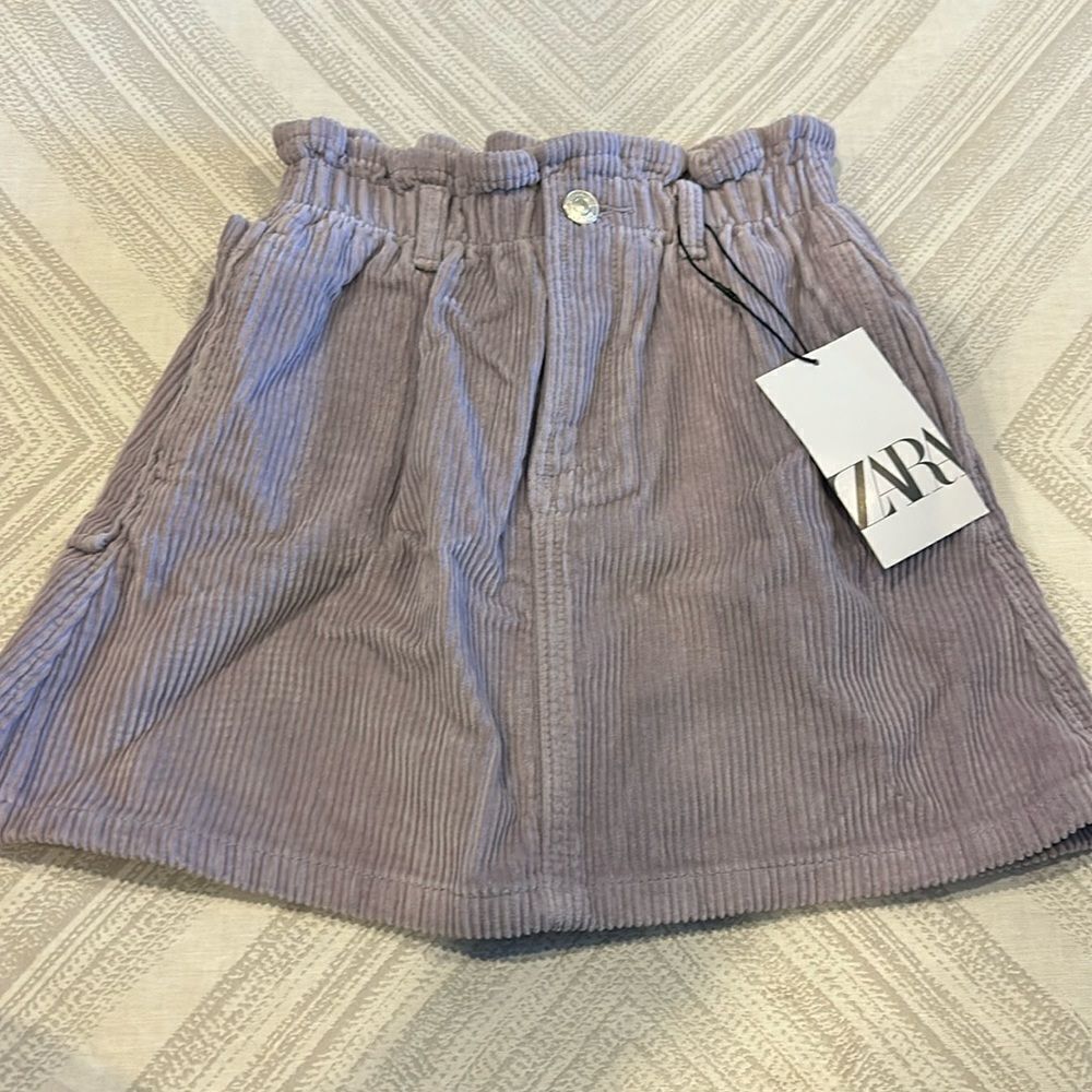 Zara Girls Lavender Corduroy Skirt